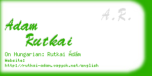 adam rutkai business card